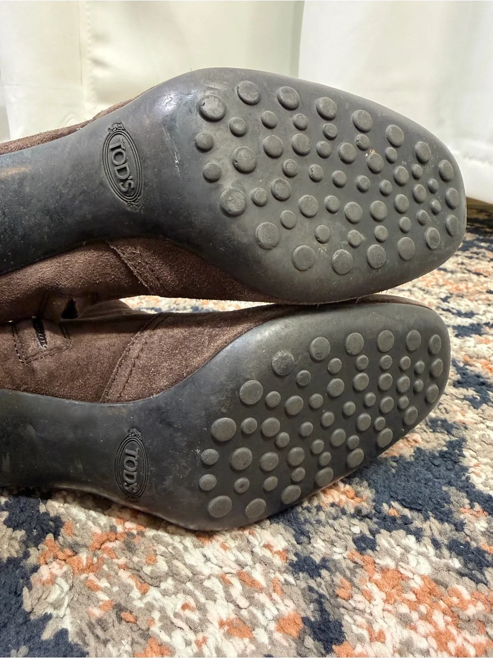 Tod’s Chocolate Brown Suede Wood Heel Chelsea Boots Size 6